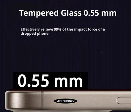 Cut Edge Anti Dust Mesh 0.5mm Privacy Tempered Glass For iPhone 17 15 16 Pro Max Screen Protector 17 Air Plus Luxury Full Cover