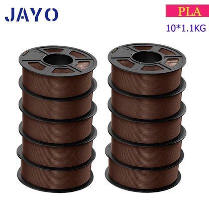 JAYO 3D Filament PLA 8Rolls 10Rolls 175mm 3D printing no bubbles no drawing smooth multiple colors optional 11kg for 3D printing