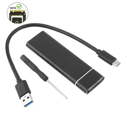 M2 NVMe SATA SSD Case 10Gbps SSD Box M.2 NVME NGFF SSD to USB 3.1 Enclosure Type-A to Type-C Cable for M.2 SSD  PC Accessories