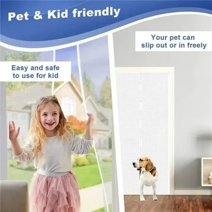 Magnetic Anti-Mosquito Net Anti Bug Fly Mouse Door and Window Screens No Punching Required Automatic Closing Curtains