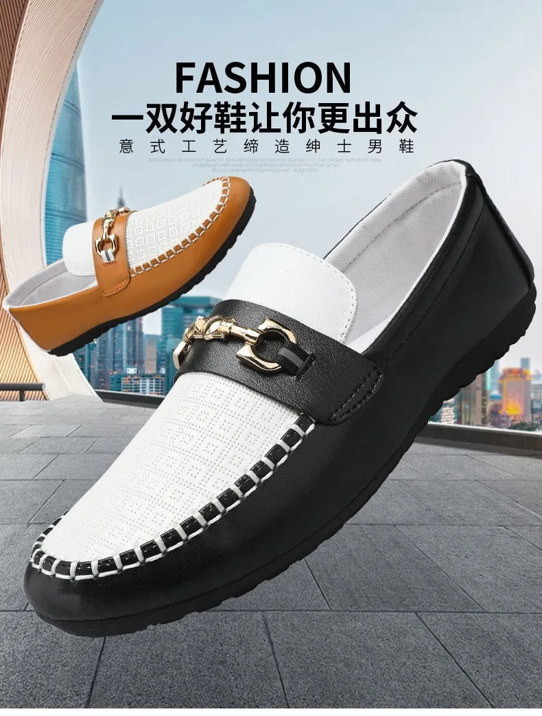 2026 Spring Autumn New Men's Sports Shoes Fashion anti-slip sneakers Casual PU Leather Business Shoes Versatile Work Shoes