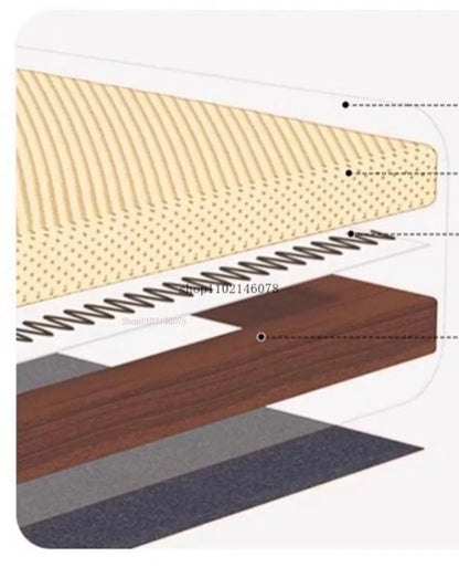 Canapé-lit convertible Nordic Home Lazy Sofa pour petits appartements, canapé en tissu, canapé-lit modulable crème, style tatami.