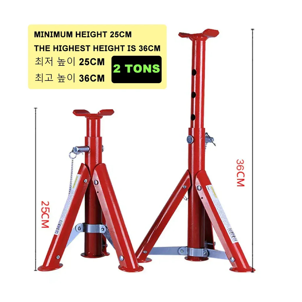Folding telescopic jack security bracket Auto repair tools 2 Tons 25~36cm 3 Tons 27~45cm Height increasing Tool