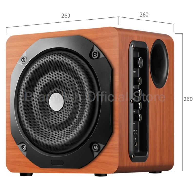 6.5 inch 180W Speaker with 2Pcs Satellite Speakers 5.0 Bluetooth HIFI Sound Box Support RCA USB TF For Home Theater Karaoke 1Pc