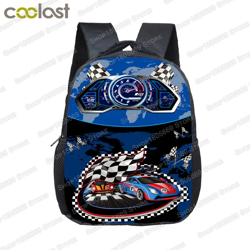 Truck/Ambulance/Car/Tractor Backpack Children's 12 Inch Kindergarten School Bag Cartoon Printing Excavator Backpack
