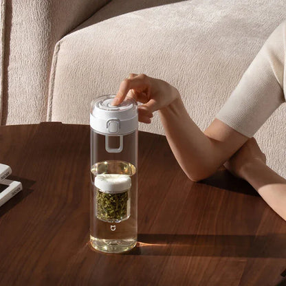 2025 Mijia Magnetic Tea Warehouse Cup Portable 800ml Tritan One-touch Pop-up Lid Water Bottle Tea Filtration Water Cup