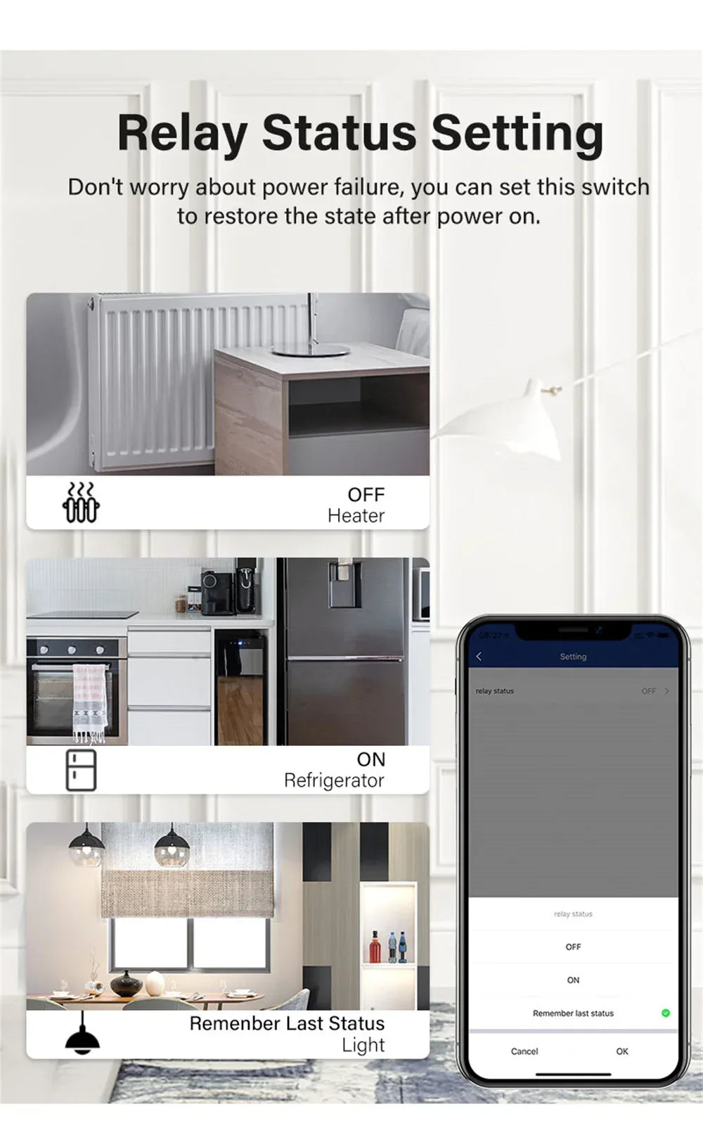 AUBESS Tuya WiFi Smart Switch 16A DIY Breaker Relay Module Smart Home Smart Life App 2 Way Remote Control Via Alexa Google Home