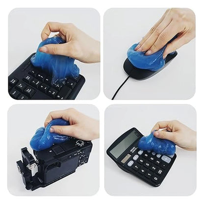 Eco-Friendly Reusable Blue Cleaning Gel, Multi-Purpose Dust Cleaner Gel for Keyboard, Car Vents & Small Gaps