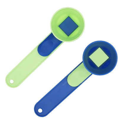 Protein Powder Funnel Scoop ABS Spill Proof Sliding Spoon Coffee Scoop Funnel for Sports Drink Protein Powder Funnel Scoop