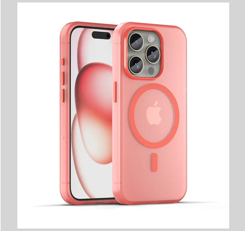 Magnetic Wireless Charge For Magsafe Case for iphone 17 Air 16E 16 15 14 13 12 11 iphone17 Pro Max Plus Matte TPU Bumper Cover