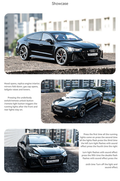 Simulation 1:18 AUDI RS7 Sportback Alloy Car Model Children Toy Vehicle Collectibles Miniature Voiture Home Decor Birthday Gift