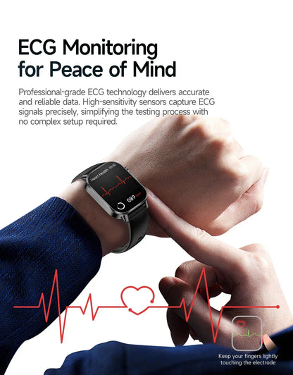 2026 New Health Smart Watch Precise Measurement ECG+PPG Blood Pressure Uric Acid Body Fat Analysis call SmartWatch For Men Women