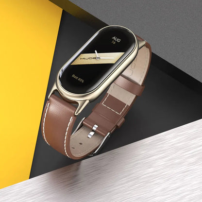 Strap for Xiaomi Mi Band 10 9 8 Bracelet Fashion Leather Replacement Wristband Miband 8 NFC Correa Mi Smart Band 8 9 Wrist Strap