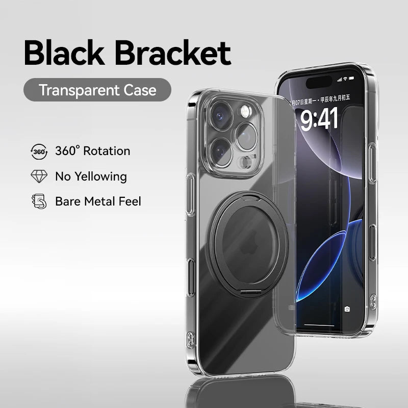 Joyroom Magnetic Stand Case For iPhone 16  Pro Max Case 360° Rotating Bracket Case For iPhone 16  Pro Magnetic Charging Case
