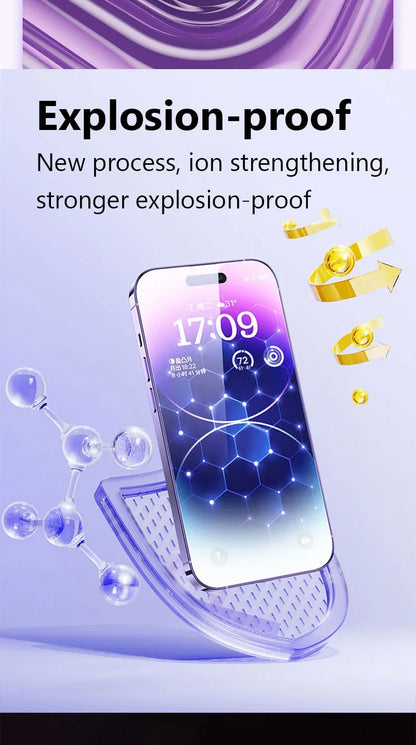 1-5Pcs HD Tempered Glass Screen Protector For iPhone 11 12 13 14 15 16 17 Pro Max 14 15 16 Plus 16 Air Glass Anti-Scratch Film