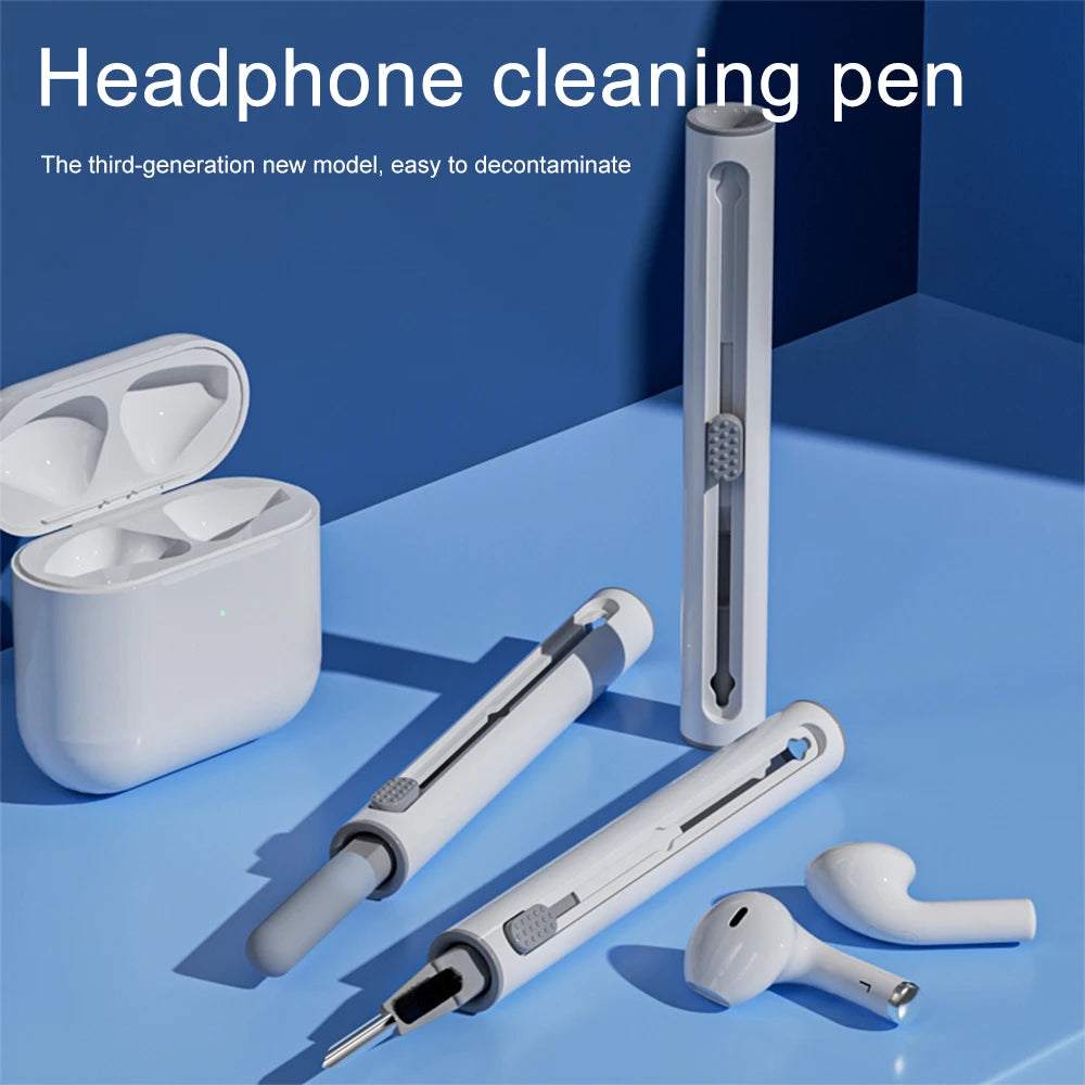 3 In 1 Bluetooth Earphones Cleaning Tool Earbuds Case Cleaner Kit Cleaning Brush Pen For Airpods Pro 3 2 1 Headphones Clean Set
