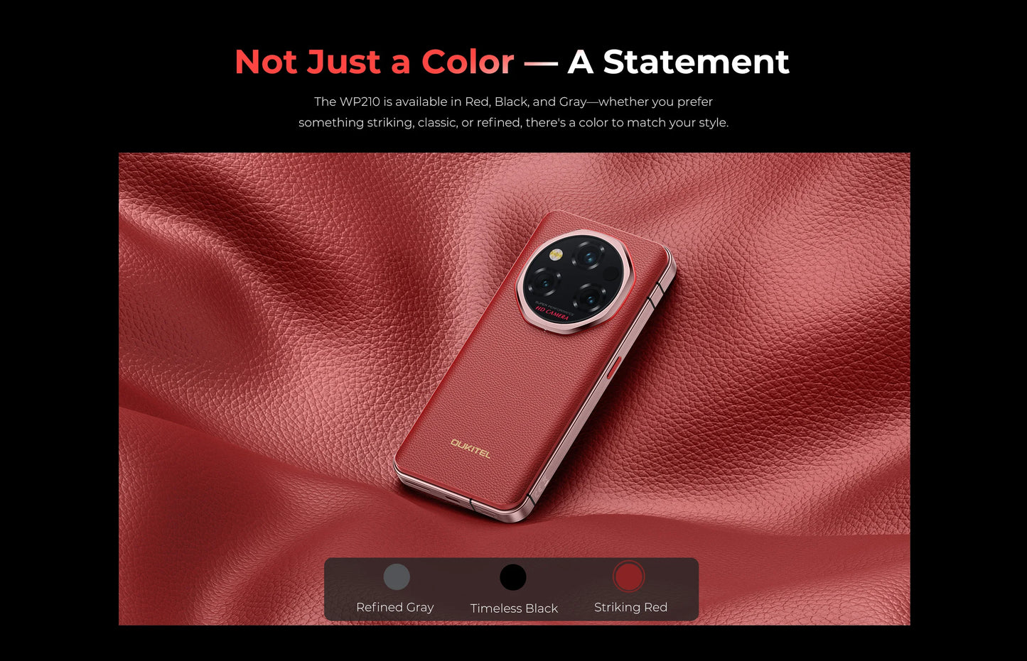 OUKITEL WP210 8800mAh 45W Rugged Phone - MTK 8200, 36GB+512GB, 6.7" FHD+, NFC, 108MP Camera Android15 5G Smartphone