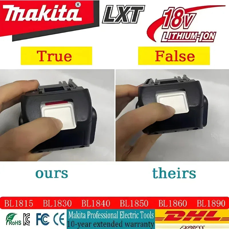 Authentic Makita 18v 6000mAh Battery BL1850 BL1880 BL1860B LXT400 Electric Tool Makita 18v Battery Rechargeable Lithium ion