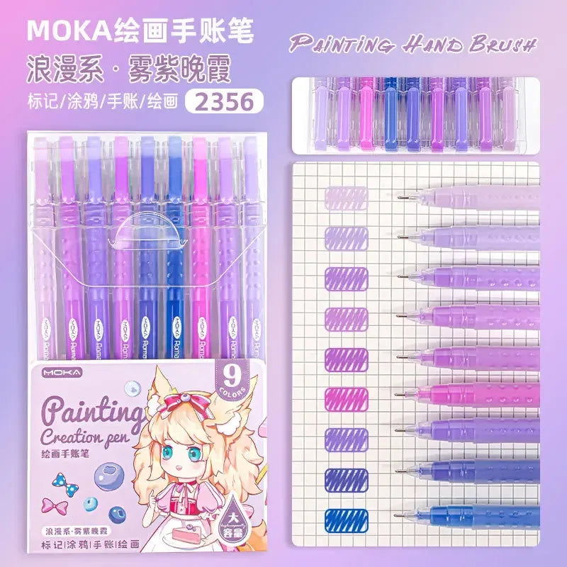 150/6 Colors Acrylic Gel Pen Student Diary Scrapbook Painting DIY Gel Pen Set Color Drawing Doodling Art Markers School Supplies