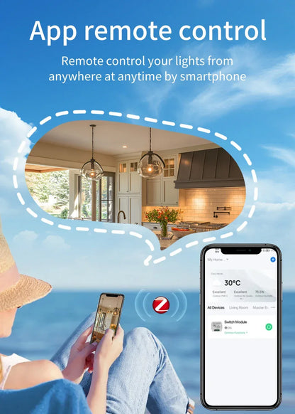 1/2/3 Channels 16A/10A/5A 100-240V Zigbee 3.0 Smart Wireless Switch Smart Home APP Voice Control Work with Alexa Google Home