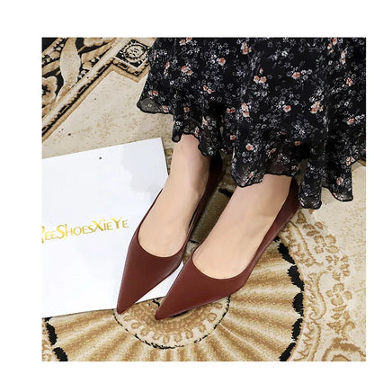 BIGTREE Shoes Women 4.5 Cm Heels Pointed Toe Woman Pumps Fashion Kitten Heels Large Size 34-43 Sexy Mid Heeled Female Shoes 2026