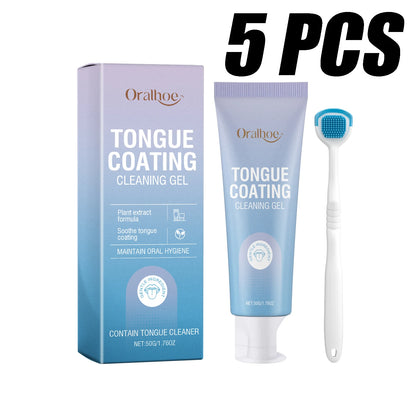 Tongue Cleaning Gel Removes Tongue Coating Inhibits Oral Bacteria Improve Bad Breath Fresh Breath Care Tongue Cleaning Gel Set