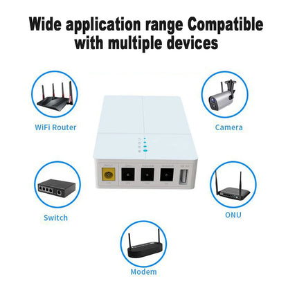 Mini UPS Battery Backup 13500mAh Portable Rechargeable USB DC Backup Power 5V/9V/12V Uninterrupted Power Supply Emergency Power