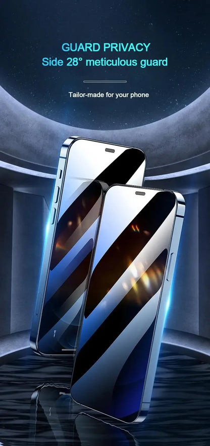1-5pcs Anti Spy Screen Protector For iPhone17 16 15 14 13 12 11 Xs Pro Max17Air XR Plus mini Tempered Glass Privacy Peep by PDG ibma