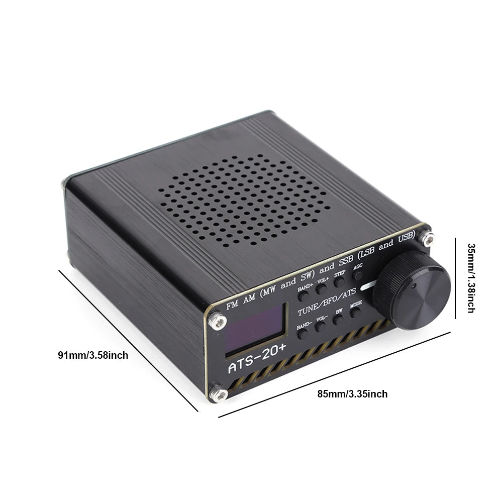 ATS-20+Si4732 Portable Handheld Radio Recorder 0.96 Inch OLED Screen FM AM SSB Scanner FM AM MW&SW SSB LSB & USB with Antenna