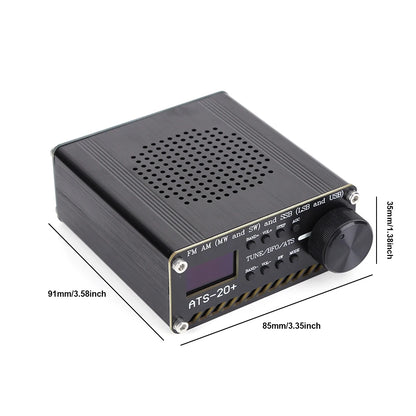 ATS-20+Si4732 Portable Handheld Radio Recorder 0.96 Inch OLED Screen FM AM SSB Scanner FM AM MW&SW SSB LSB & USB with Antenna