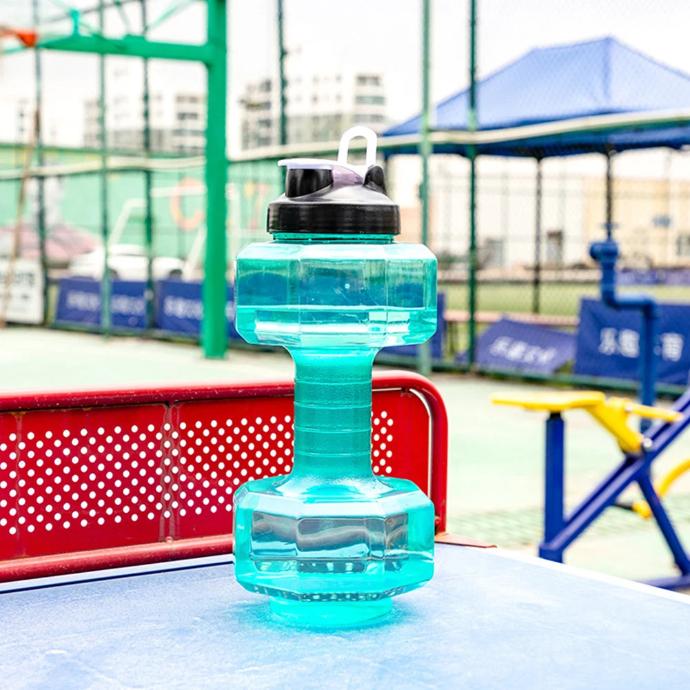 2.6L Sports Dumbbell Shaped Kettle Sport Water Bottle Outdoor Indoor Fitness Cycling Water Bottle Camping Cold Water Bottle