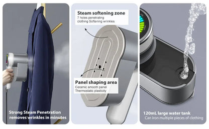 New Intelligent Steam Ironing Machine Portable Travel Steamers for Clothes LCD Diplay Screenc Mini Handheld Garment Iron Steamer