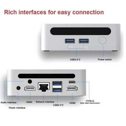 AITTACT New Mini PC AMD Ryzen5 4500U Ryzen7 7730U 1500MHZ GPU Windows 10/11 DDR4 Suporte 64GB RAM WiFi6 NUC