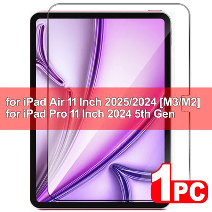 For IPad A16 11th 2025 Tempered Glass Shatterproof Screen Protectors for IPad 11th 10th Air 11 11inch 13 13inch Protective Film