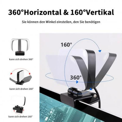 2026 Video Conference 6500K Portable LED Video Light Laptop Computer Webcam Light Zoom Call Lighting Clip for Live Streaming