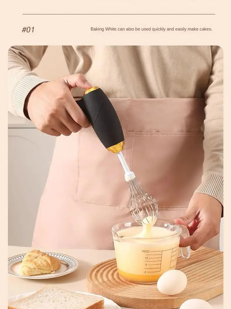 USB handheld blender, mini egg beater, coffee cream frother, rechargeable 3-speed kitchen tool, food mixer, blender