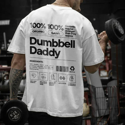 Gym 2025 T-shirt, Men's and Women's Gym Training T-shirt, Dumbbell T-shirt, Cool Gym T-shirt, Cotton Comfortable Fashion Top