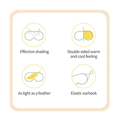 Jordan&Judy Sleeping Eyes Mask Warm and Cool Double-sided Available with Adjustable Strap Blocks Light Reduces Puffy Eyes Gifts
