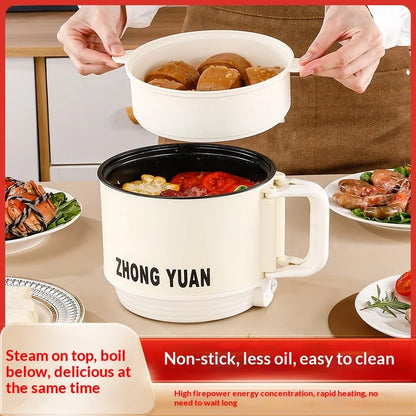 Folding Electric Pot Multifunctional Mini Cooker 15L Portable for Instant Noodles Dormitory Travel Fast Heating Auto Shut Off