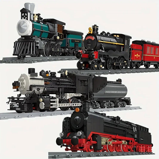 Track electric train city train model puzzle building block toy assemble and insert toy gift by PDG ibma