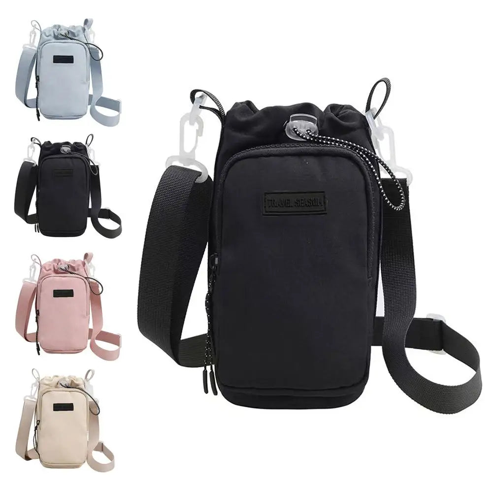 Portable Water Bottle Bag Water Bottle Holder With Adjustable Shoulder Strap Cup Insulated Protective Cover Cup Accessories