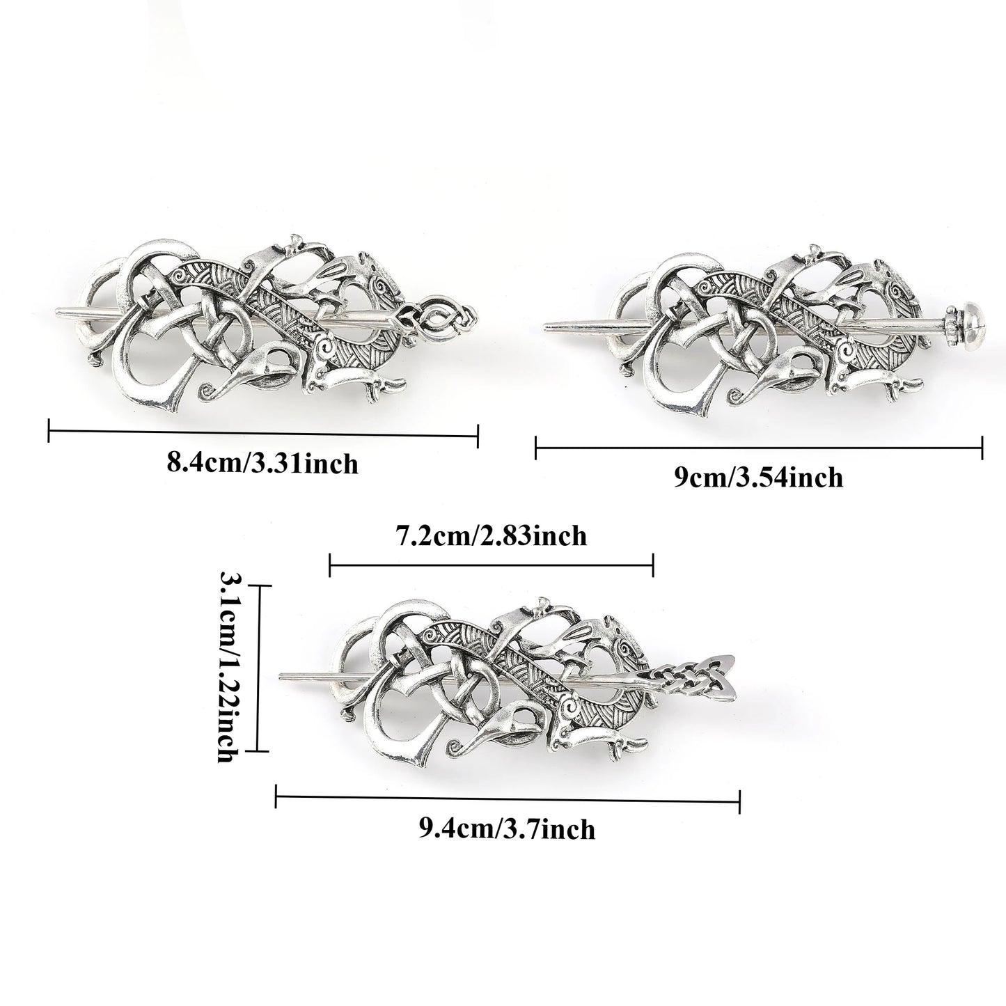 Viking Retro Dragon Hairpin Celtic Knot Hairpin Scandinavian Norwegian Style Hair Accessories Party Accessories Valentine's Day Mother's Day Birthday Gift