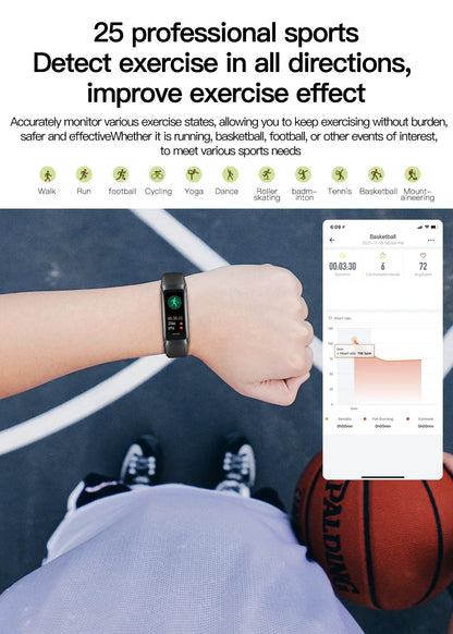 LIGE Amoled Smart Watch Men 2024 Smart Band Women Heart Rate Blood Smartwartch Waterproof Smart Bracelet Sport Fitness Tracker