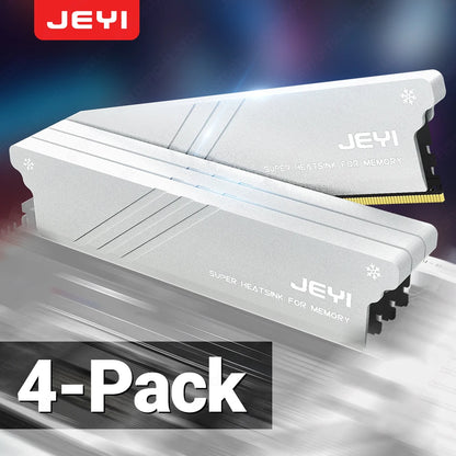 JEYI RAM Heatsink DDR2 DDR3 DDR4 DDR5 Aluminum Cooling Heatsink Memory With Thermal Pads Desktop for PC Easy Installation