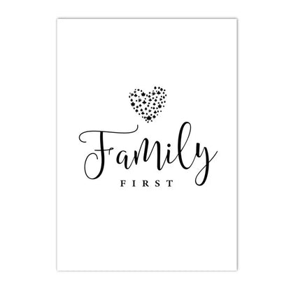 Love Hands Abstract Line Canvas Painting Family Portrait Print Mom Dad Daughter Son Art Poster Nordic Wall Pictures Home Decor