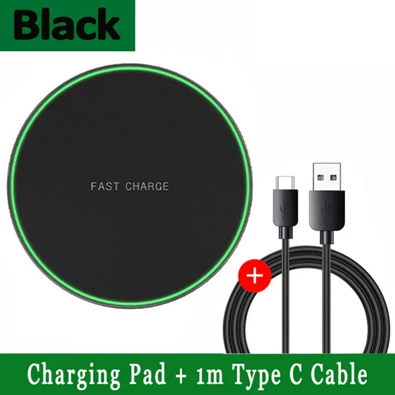 50W Wireless Charger Pad For IPhone 16 15 14 13 12 Pro XS Max 8 Upgrade Fast Wireless Charging Station For Samsung Xiaomi Huawei