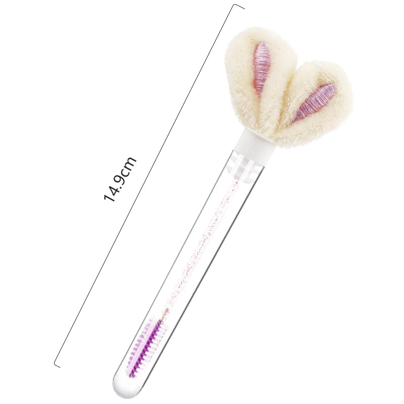 10pcs Tube Eyelash Brush Lash Extension Makeup Brushes Eyebrow Comb Rabbit Ears Designer False Eyelashes Microbrush Beauty Tool