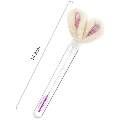 10pcs Tube Eyelash Brush Lash Extension Makeup Brushes Eyebrow Comb Rabbit Ears Designer False Eyelashes Microbrush Beauty Tool
