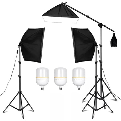 SH 50x70CM Photography Softbox Lighting Kits Professional Continuous Light System Equipment For Photo Studio