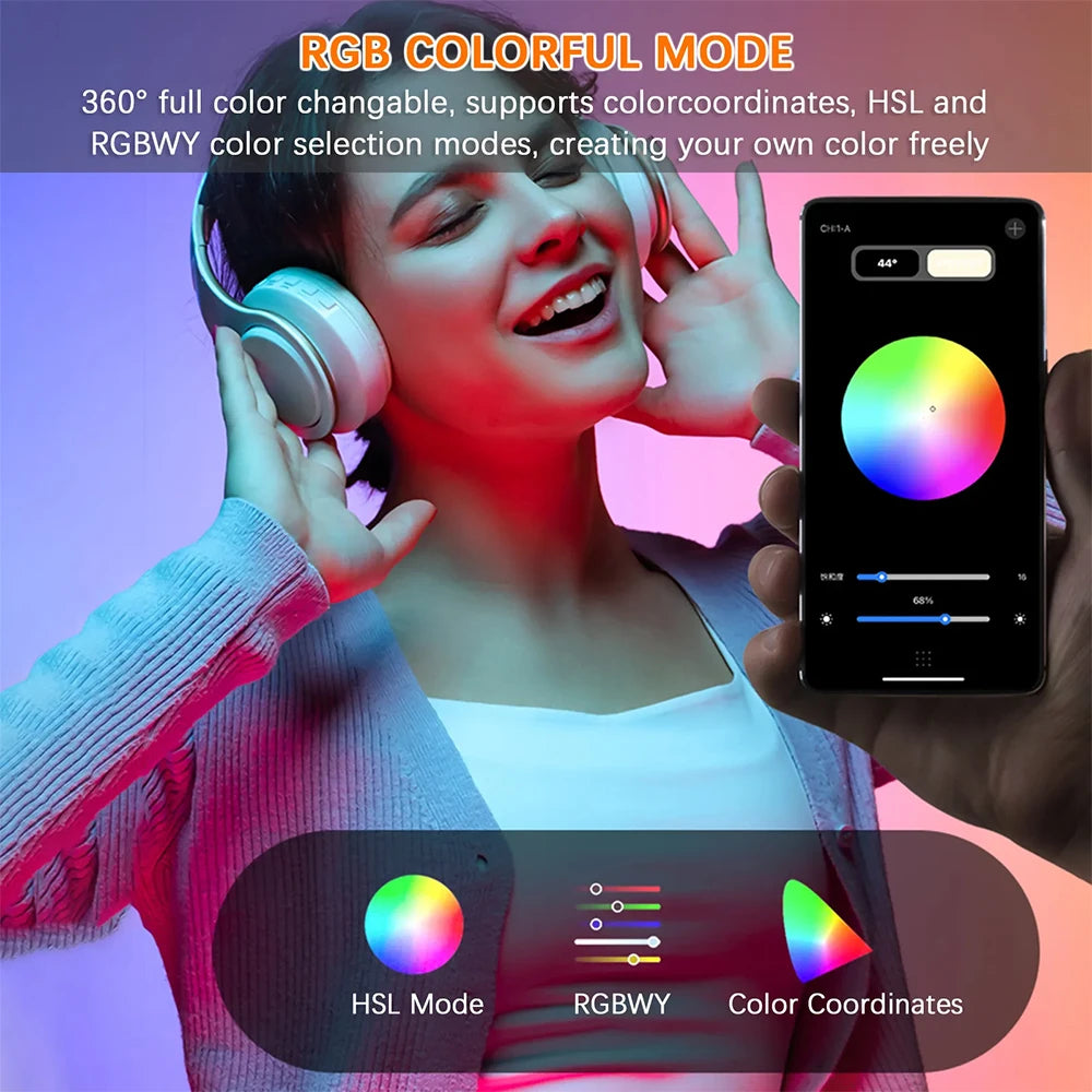 VILTROX Weeylite S05 Full-Color RGB Fill Light Led Live Photography Video VLOG Atmosphere Color-Changing Lighting App To Control